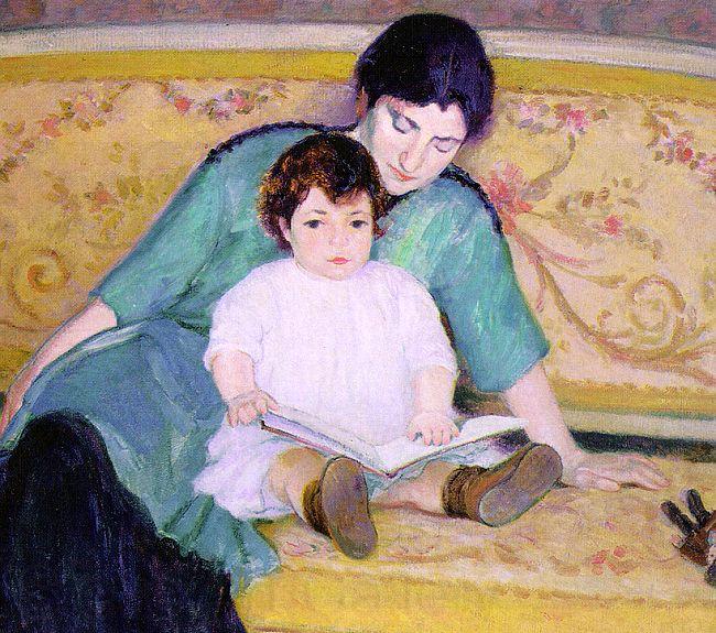 Bernhard Gutmann Mother and Baby Elizabeth Spain oil painting art